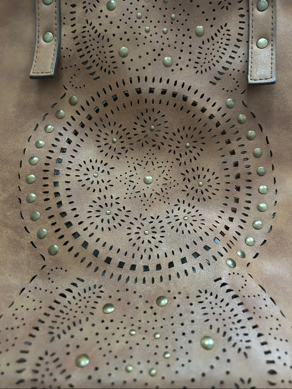 Brown leather purse.